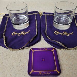Crown Royal Rocks Glasses with Light Up Coaster